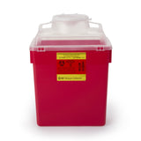 BD™ Sharps Container Red Base 17-1/2 X 12-4/5 X 8-4/5 Inch Vertical Entry 6 Gallon (190342_CS) 12/CS