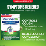 Mucinex® DM Cold and Cough Relief 1,200 mg - 60 mg Strength Tablet 28 per Box (1101457_BX) 28/BX