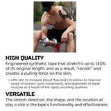 Green Drop™ Kinesiology Tape Black 2 X 10 Inch Nylon / Polyester / Spandex NonSterile (1230639_BX) 20/BX