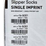 McKesson Slipper Socks Unisex Adult 2X-Large Single Tread Single Patient Use Gray (1038461_CS) 48/CS