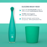 ISSA™ baby Sonic Toothbrush Kiwi Green Panda Ages Birth to 4 Years Silicone (1252886_EA) 1/EA