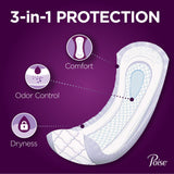 Poise® Fresh Protection™ Ultimate Bladder Control Pad 15.9 Inch Length Heavy Absorbency Sodium Polyacrylate Core One Size Fits Most (1160329_CS) 56/CS