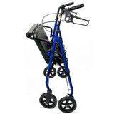 McKesson Bariatric 4 Wheel Rollator Blue Adjustable Height / Heavy Duty / Folding Steel Frame (1065270_EA) 1/EA