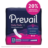 Prevail® Daily Pads Bladder Control Pad 16 Inch Length Heavy Absorbency Polymer Core One Size Fits Most (810357_CS) 132/CS