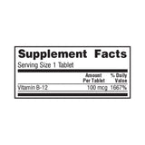 Geri-Care® Vitamin Supplement Vitamin B12 100 mcg Strength Tablet 100 per Bottle (775733_CS) 12/CS