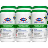 Clorox Healthcare® Surface Disinfectant Cleaner Premoistened Hydrogen Peroxide Based Manual Pull Wipe 95 Count Canister Unscented NonSterile (800191_CS) 6/CS