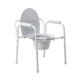 McKesson 3-in-1 Commode Chair Fixed Arms Steel Frame Back Bar 13-1/4 Inch Seat Width 350 lbs. Weight Capacity (1073633_CS) 4/CS