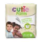 Cutie Pants® Unisex Toddler Training Pants Pull On with Tear Away Seams Size 2T to 3T Disposable Heavy Absorbency (810358_CS) 104/CS