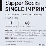 McKesson Terries™ Slipper Socks Unisex Adult Large Single Tread Single Patient Use Teal (334874_CS) 48/CS
