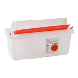 In-Room™ Sharps Container Translucent Base 11 H X 10-3/4 W X 4-3/4 D Inch Horizontal Entry 1.25 Gallon (168059_CS) 20/CS