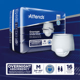 Attends® Overnight Unisex Adult Absorbent Underwear Pull On with Tear Away Seams Medium Disposable Heavy Absorbency (830766_CS) 64/CS