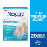 3M Nexcare™ Adhesive Strip 7/8 X 1-1/16 Inch / 1-1/4 X 2-1/2 Inch / 1-1/16 X 2-1/4 Inch Plastic Rectangle Sheer Sterile (723770_BX) 20/BX