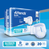 Attends® Advanced Unisex Adult Incontinence Brief Regular Disposable Heavy Absorbency (950224_CS) 80/CS