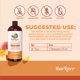 Mary Ruth's® Liquid Morning Multivitamin + Hair Growth Multivitamin Supplement Vitamin A / C / D / E 1,010 mcg - 90 mg - 20 mcg - 18 mg Strength Liquid 30 oz. Peach Mango Flavor (1271759_EA) 1/EA