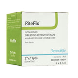 RiteFix™ Water Resistant Dressing Retention Tape with Liner White 2 Inch X 11 Yard Nonwoven NonSterile (939643_BX) 1/BX