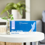 CareStock™ Exam Glove Small NonSterile Nitrile Standard Cuff Length Textured Fingertips Blue Chemo Tested (1230896_CS) 2000/CS
