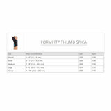 Ossur® Formfit® Wrist Brace with Thumb Spica Aluminum / Cotton / Polyester Left Hand Black Small (341417_EA) 1/EA