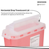 McKesson Prevent® Sharps Container Red Base 11 H X 12 W X 4-3/4 D Inch Horizontal Entry 1.35 Gallon (854862_EA) 1/EA