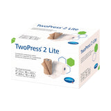 TwoPress® 2 Lite 2 Layer Compression Bandage System with Visible Indicators 4 Inch X 7.1 Yard / 4 Inch X 8.9 Yard Self-Adherent Closure Tan / White NonSterile Standard Compression (1198254_CS) 8/CS