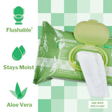 McKesson Flushable Personal Wipe Soft Pack Unscented 96 Count (1241751_PK) 96/PK