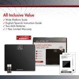 Veridian® Floor Scale Digital Display 438 lbs. / 199 kg Capacity Black Battery Operated (1246878_EA) 1/EA