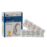 Curity™ Adhesive Strip 3/4 X 3 Inch Plastic Rectangle Kid Design (Assorted Looney Tunes) Sterile (867805_CS) 24/CS