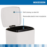 McKesson Trash Can 20 Quart / 5 gal. White Metal Square (1223684_EA) 1/EA