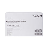 McKesson Sterilization Pouch Ethylene Oxide (EO) Gas / Steam 12 X 18 Inch Transparent Blue / White Self Seal Paper / Film (960948_CS) 1000/CS