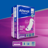 Attends® Discreet Bladder Control Pad 14-1/2 Inch Length Moderate Absorbency Polymer Core One Size Fits Most (1039116_CS) 200/CS