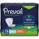 Prevail® Daily Pant Liners Incontinence Liner 28 Inch Length Moderate Absorbency Polymer Core Large Plus (747198_PK) 16/PK