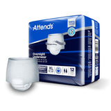 Attends® Overnight Unisex Adult Absorbent Underwear Pull On with Tear Away Seams X-Large Disposable Heavy Absorbency (830767_BG) 12/BG