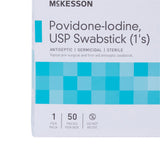 McKesson Impregnated Swabstick 10% Strength Povidone-Iodine Individual Packet Sterile (854752_PK) 1/PK