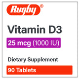 Major Pharmaceuticals Vitamin Supplement Vitamin D3 25 mcg Strength Tablet 90 per Bottle (1167793_BT) 1/BT
