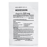 McKesson Pain Relief 325 mg Strength Aspirin Tablet 250 per Box (1111741_BX) 250/BX
