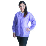 FitMe™ Lab Jacket Purple Large Hip Length 3-Layer SMS Disposable (1194421_CS) 50/CS