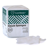 CareStock™ Gauze Sponge 4 X 4 Inch 8-Ply NonSterile 200 per Pack (1242200_PK) 200/PK