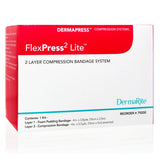 FlexPress2 Lite™ 2 Layer Compression Bandage System 4 Inch X 3-4/5 Yard / 4 Inch X 5-1/2 Yard Self-Adherent Closure Tan / White NonSterile Standard Compression (1178168_BX) 1/BX
