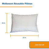 McKesson Bed Pillow 21 X 27 Inch White Reusable (948958_EA) 1/EA