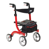 drive™ Nitro 4 Wheel Rollator Red Adjustable Height / Folding Aluminum Frame (873746_EA) 1/EA