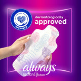 Always® Radiant with FlexFoam Feminine Pad Overnight / With Wings Heavy Absorbency (1231746_BX) 10/BX