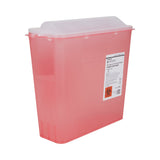McKesson Prevent® Sharps Container Translucent Red Base 10-3/4 H X 10-1/2 W X 4-3/4 D Inch Horizontal Entry 1.25 Gallon (881399_BX) 10/BX