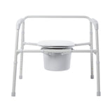 McKesson 3-in-1 Commode Chair Fixed Arms Steel Frame Back Bar 13-3/4 Inch Seat Width 650 lbs. Weight Capacity (1065225_EA) 1/EA