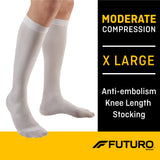 3M™ Futuro™ Anti-embolism Stocking Knee High X-Large / Regular White Closed Toe (1084278_PR) 1/PR