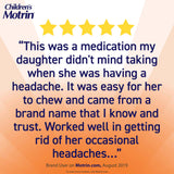 Motrin® Children's Pain Relief 100 mg Strength Ibuprofen Chewable Tablet 24 Per Bottle (1218802_BT) 1/BT