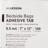 McKesson Bedside Bag 7 X 11.5 Inch White / Blue Floral Print Polyethylene (472251_CS) 2000/CS