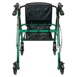 McKesson 4 Wheel Rollator Green Adjustable Height / Folding Aluminum Frame (1065265_EA) 1/EA