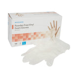 McKesson Exam Glove Large NonSterile Vinyl Standard Cuff Length Smooth Clear Not Rated (832683_BX) 150/BX