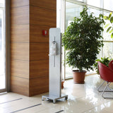 MT Displays Touchless Dispenser Stand, Foot Operated with 33.81 Oz Dispenser and Wheels (no gel) Grey (UHTDSG2000X2000) Each