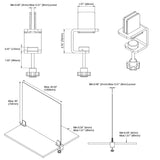 MT Displays MID-SECTION CLAMP KIT M.GREY 2 PCS PAC (UHMC0G0000X2000) Each