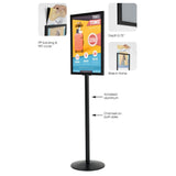 MT Displays SIGN HOLDER STAND 18"X24" BLACK (UIBSHB0018X2000) Each